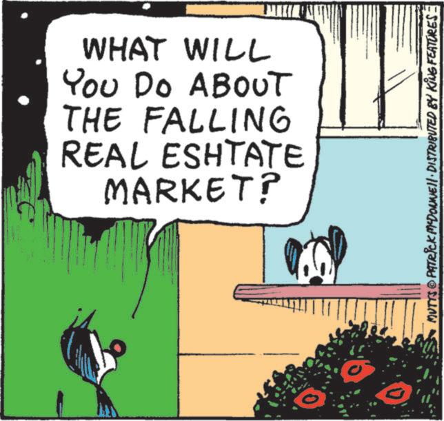 Graphic design OCR: WHAT WILL You Do ABOUT THE FALLING REAL ESHTATE MARKET? 0 MUTTS © PATRICK MEDONNE · DISTRIBUTED BY KING FEATURES WHAT WILL You Do ABOUT THE FALLING REAL ESHTATE MARKET ? 0 MUTTS © PATRICK MEDONNE · DISTRIBUTED BY KING FEATURES