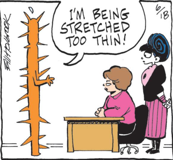 Photo caption OCR: 7/1009/0441114 I'M BEING STRETCHED TOO THIN! % 18 7/1009/0441114 I'M BEING STRETCHED TOO THIN ! % 18