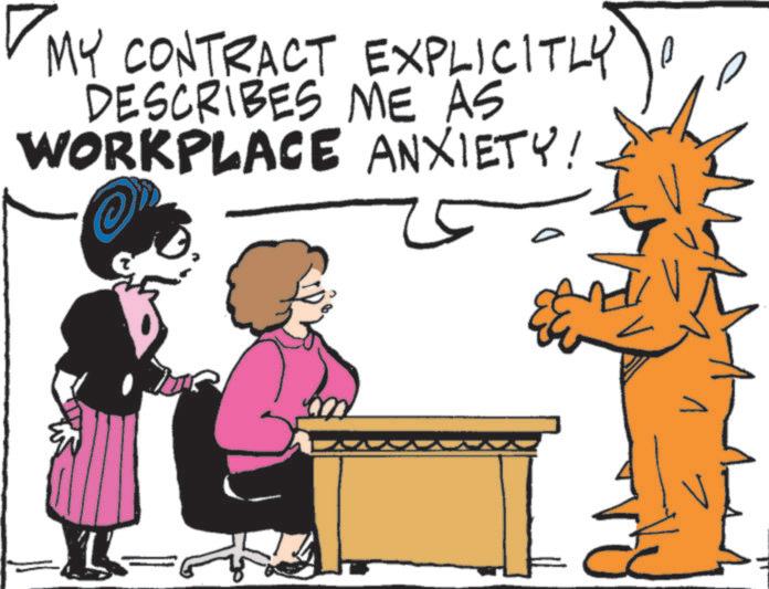 Pleased OCR: MY CONTRACT EXPLICITLY DESCRIBES ME AS WORKPLACE ANXIETY! ?? V MY CONTRACT EXPLICITLY DESCRIBES ME AS WORKPLACE ANXIETY ! ?? V