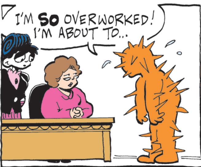 Animated cartoon OCR: I'M SO OVERWORKED I'M ABOUT TO... I'M SO OVERWORKED I'M ABOUT TO ...