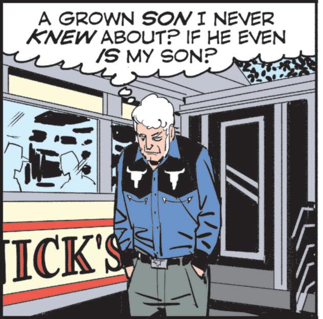 Graphic design OCR: A GROWN SON I NEVER KNEW ABOUT? IF HE EVEN IS MY SON? N/ JAD ICK'S ?? A GROWN SON I NEVER KNEW ABOUT ? IF HE EVEN IS MY SON ? N / JAD ICK'S ??