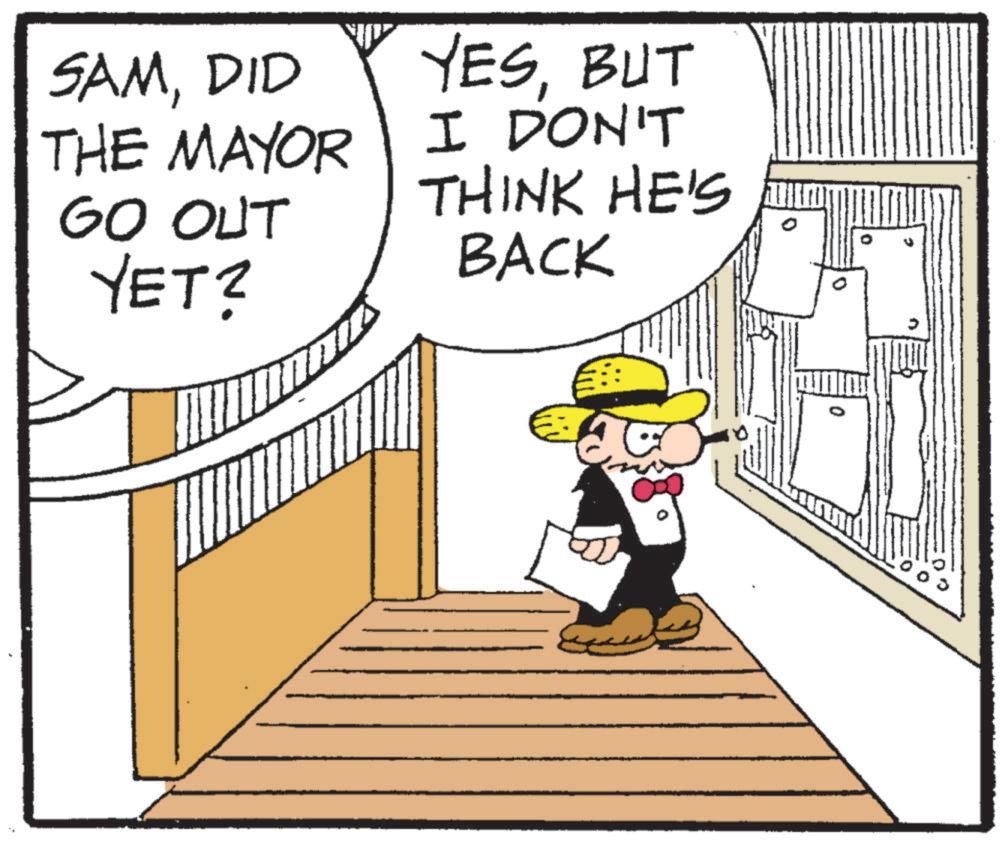 Pleased OCR: SAMDID THE MAYOR GO OUT YET? ??? YESBUT I DON'T THINK HE'S BACK 0 SAMDID THE MAYOR GO OUT YET ? ??? YESBUT I DON'T THINK HE'S BACK 0