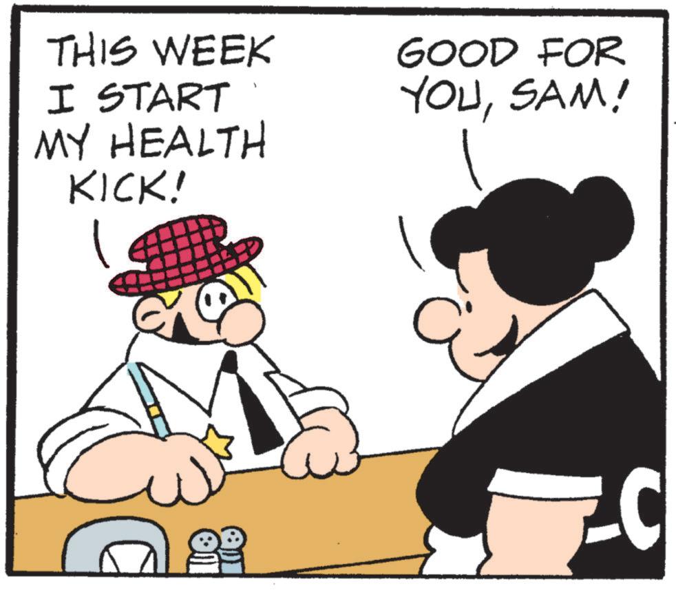 Pleased OCR: THIS WEEK I START MY HEALTH KICK! GOOD FOR YOUSAM! 23 THIS WEEK I START MY HEALTH KICK ! GOOD FOR YOUSAM ! 23