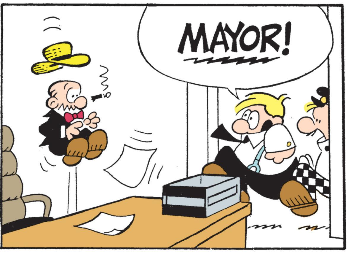 Fictional character OCR: me MAYOR! C me MAYOR ! C