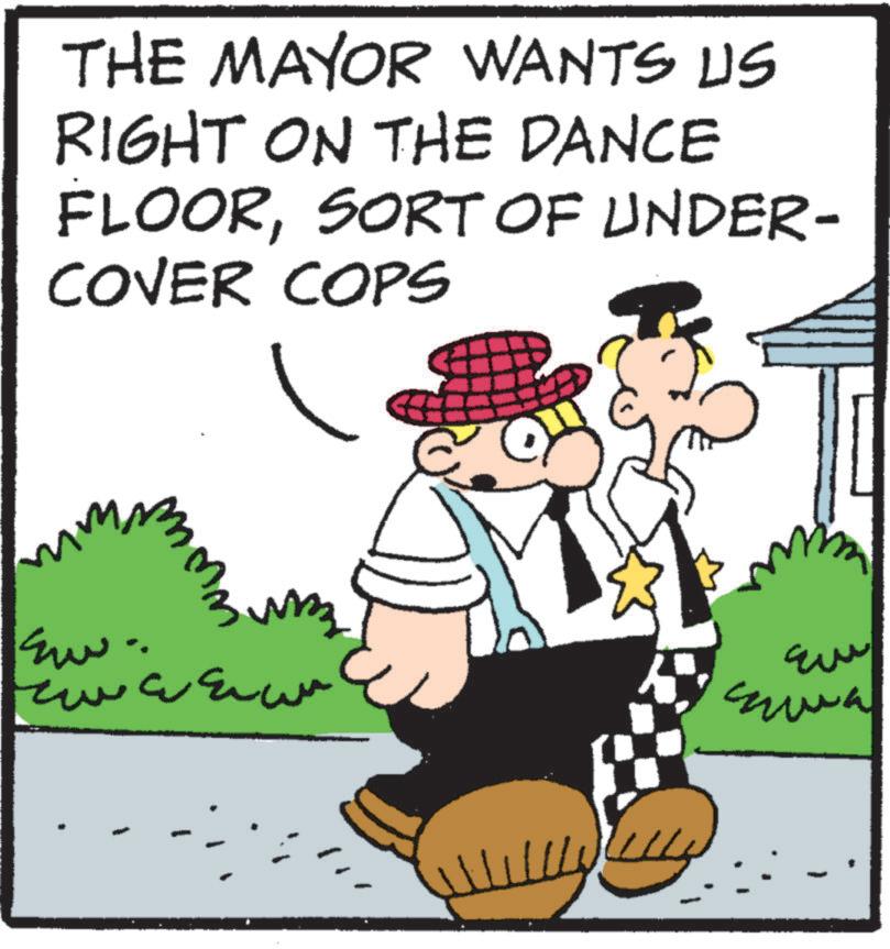 Photo caption OCR: THE MAYOR WANTS US RIGHT ON THE DANCE FLOORSORT OF UNDER- COVER COPS ?? ???? ??? ?? THE MAYOR WANTS US RIGHT ON THE DANCE FLOORSORT OF UNDER- COVER COPS ?? ???? ??? ??