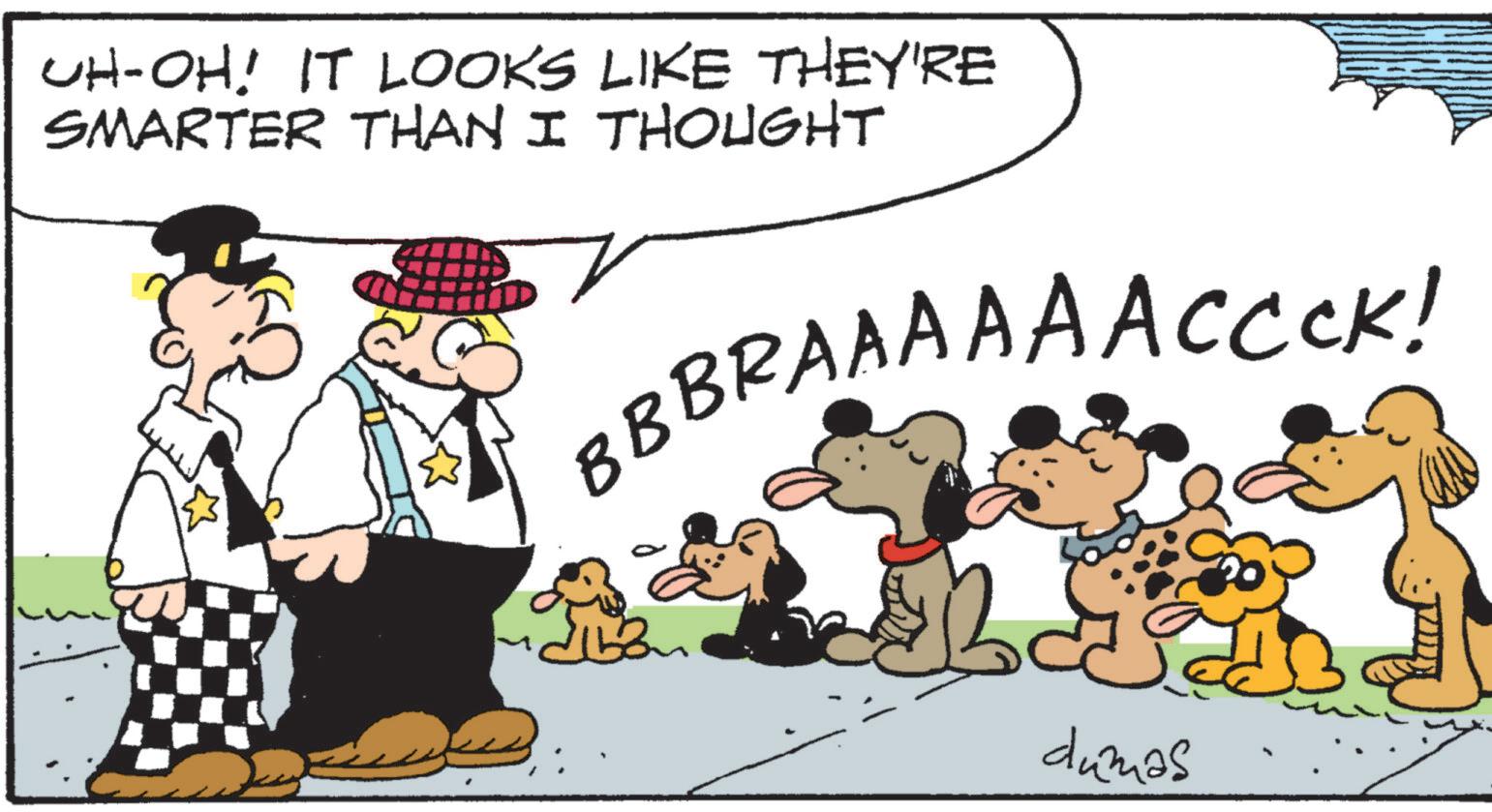 Graphics OCR: UH-OH! IT LOOKS LIKE THEY'RE SMARTER THAN I THOUGHT BBBRAAAAAACCCK! dumas UH - OH ! IT LOOKS LIKE THEY'RE SMARTER THAN I THOUGHT BBBRAAAAAACCCK ! dumas