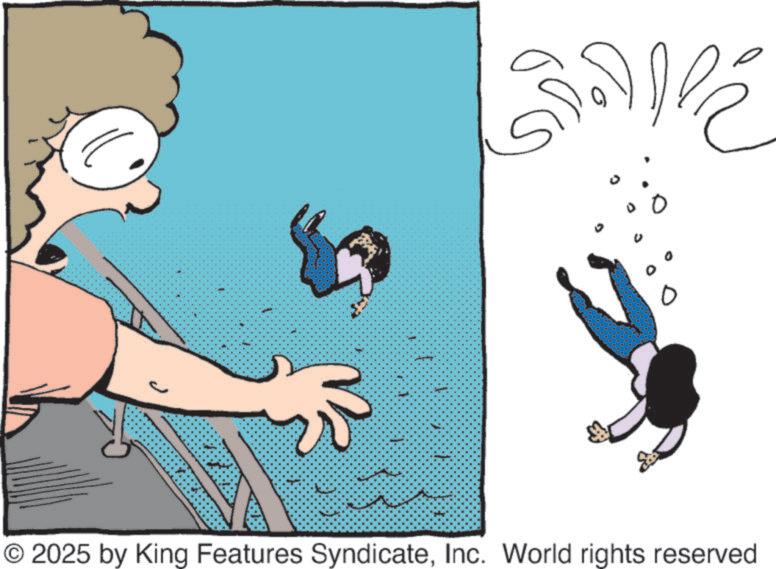 Swimming OCR: . © 2025 by King Features SyndicateInc. World rights reserved . © 2025 by King Features SyndicateInc. World rights reserved
