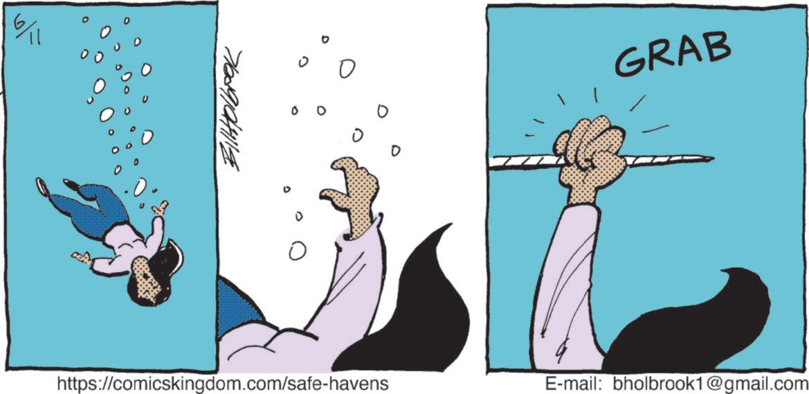 Animated cartoon OCR: 6 70091044114 ? https://comicskingdom.com/safe-havens GRAB E-mail: bholbrook1@gmail.com 6 70091044114 ? https://comicskingdom.com/safe-havens GRAB E - mail : bholbrook1@gmail.com