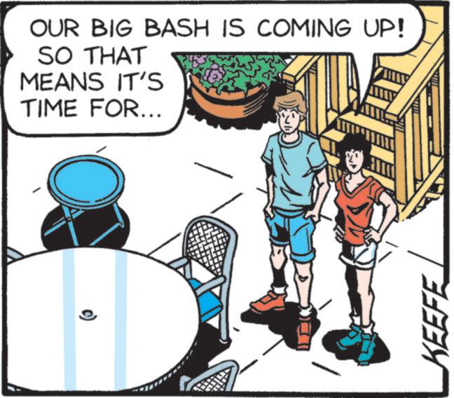 Graphics OCR: OUR BIG BASH IS COMING UP! SO THAT MEANS IT'S TIME FOR... KEEFE OUR BIG BASH IS COMING UP ! SO THAT MEANS IT'S TIME FOR ... KEEFE