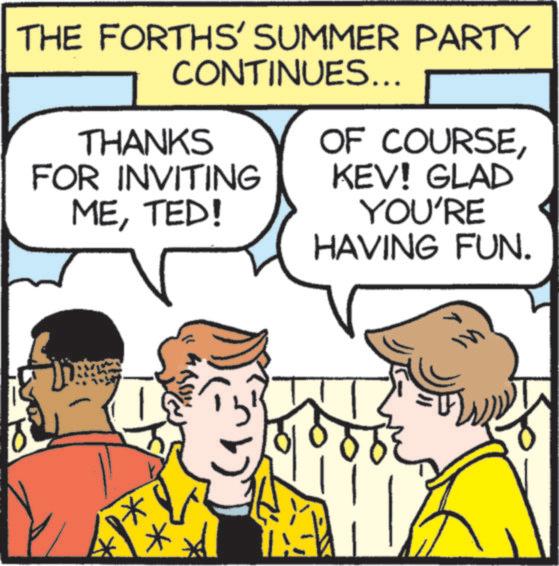 Fiction OCR: THE FORTHS' SUMMER PARTY CONTINUES... THANKS FOR INVITING METED! OF COURSEKEV! GLAD YOU'RE HAVING FUN. ? 10 ? * 1: T ?? 12 THE FORTHS ' SUMMER PARTY CONTINUES ... THANKS FOR INVITING METED ! OF COURSEKEV ! GLAD YOU'RE HAVING FUN . ? 10 ? * 1 : T ?? 12