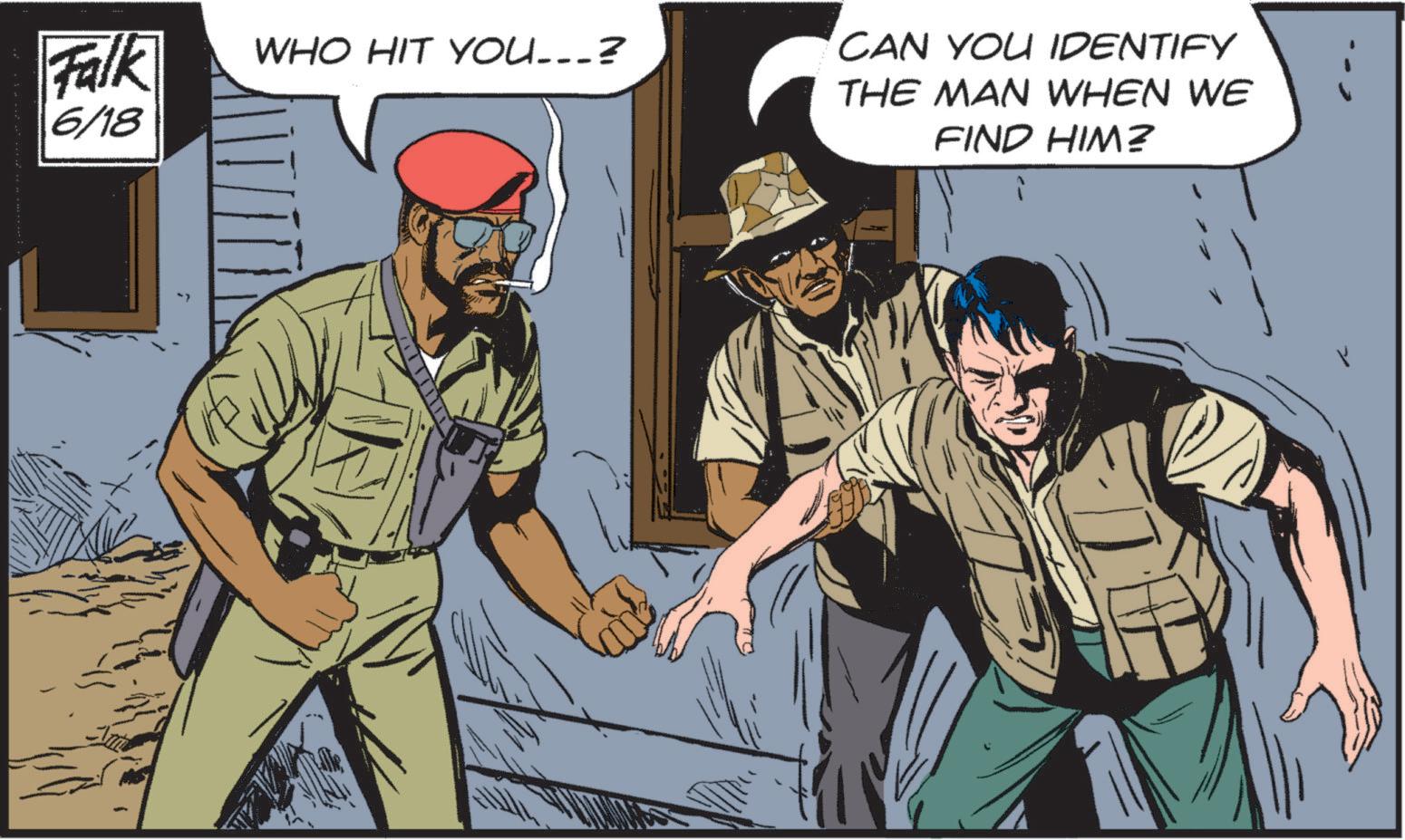 Publication OCR: Falk WHO HIT YOU...? 6/18 CAN YOU IDENTIFY THE MAN WHEN WE FIND HIM? Falk WHO HIT YOU ... ? 6/18 CAN YOU IDENTIFY THE MAN WHEN WE FIND HIM ?