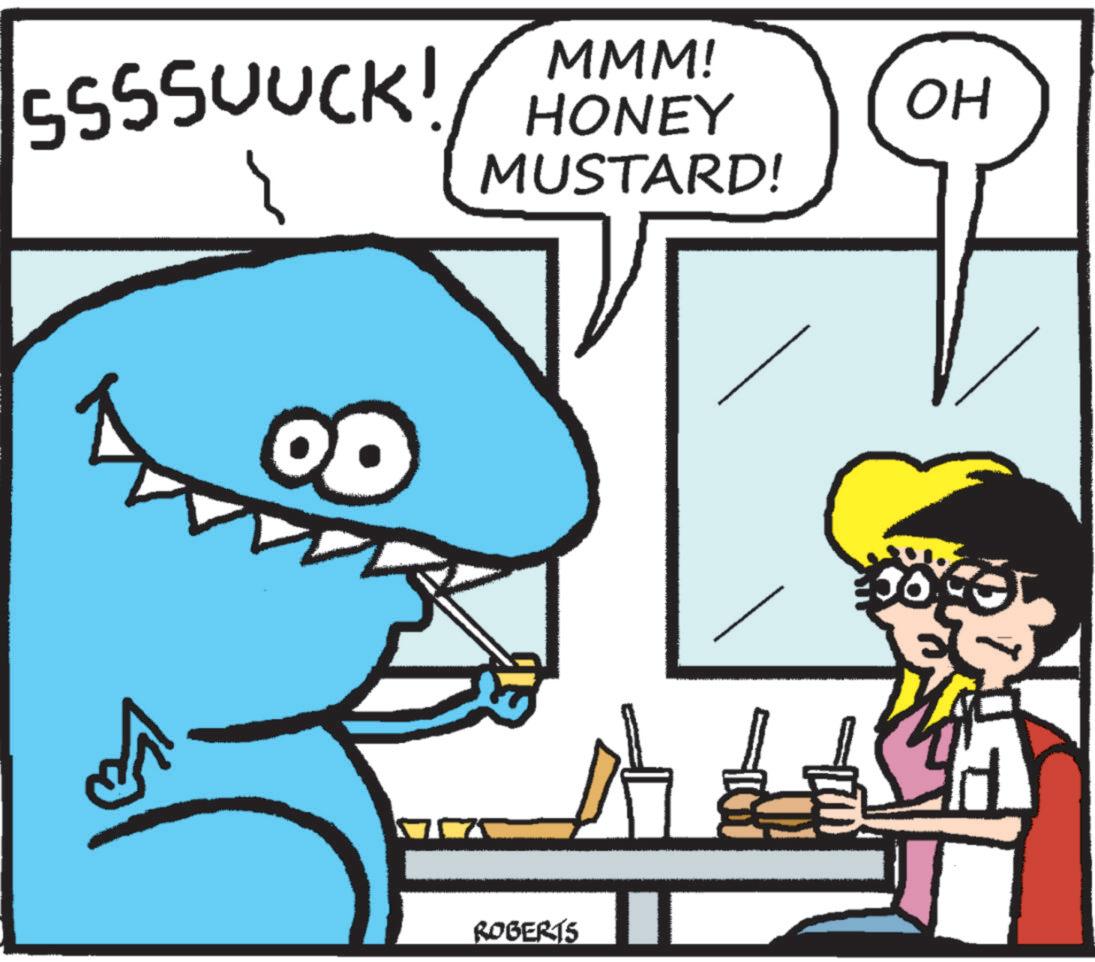 Humour OCR: SSSSUUCK! MMM! HONEY MUSTARD! OH ROBERTS SSSSUUCK ! MMM ! HONEY MUSTARD ! OH ROBERTS