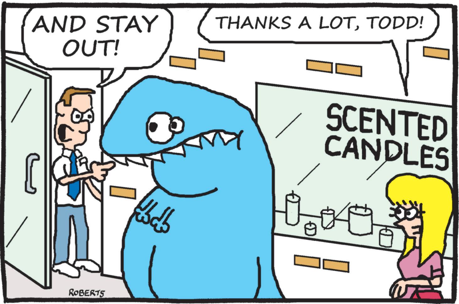 Humour OCR: AND STAY OUT! THANKS A LOTTODD! ROBERTS SCENTED CANDLES 0.009 AND STAY OUT ! THANKS A LOTTODD ! ROBERTS SCENTED CANDLES 0.009