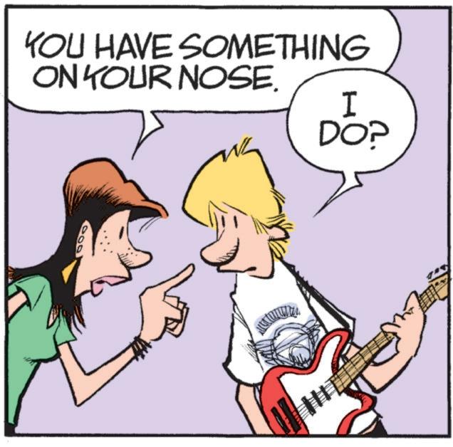 String instrument OCR: YOU HAVE SOMETHING ON YOUR NOSE I DO? YOU HAVE SOMETHING ON YOUR NOSE I DO ?