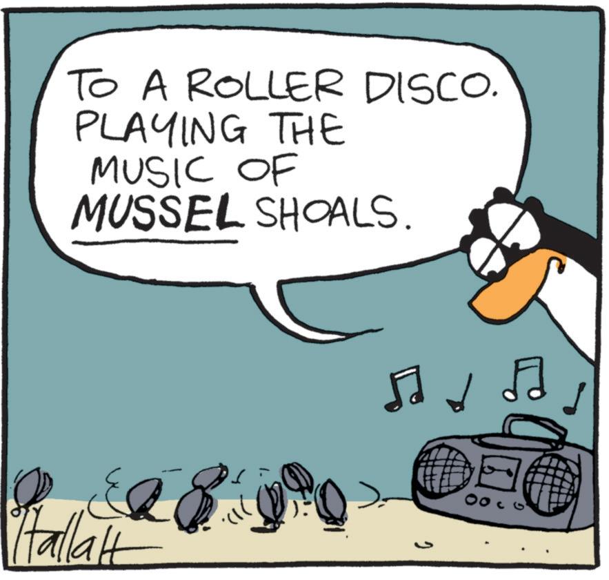 Flightless bird OCR: Hallalt TO A ROLLER DISCO. PLAYING THE MUSIC OF MUSSEL SHOALS. 6 DEO 0000 Hallalt TO A ROLLER DISCO . PLAYING THE MUSIC OF MUSSEL SHOALS . 6 DEO 0000