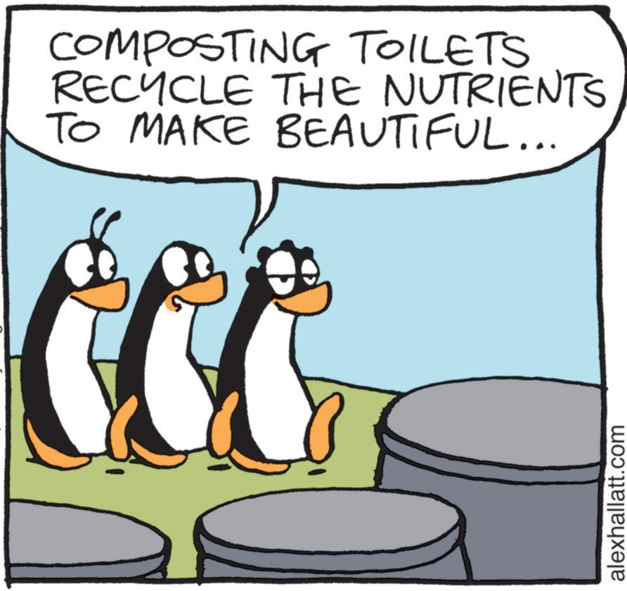 Fiction OCR: COMPOSTING TOILETS RECYCLE THE NUTRIENTS TO MAKE BEAUTIFUL... alexhallatt.com COMPOSTING TOILETS RECYCLE THE NUTRIENTS TO MAKE BEAUTIFUL ... alexhallatt.com