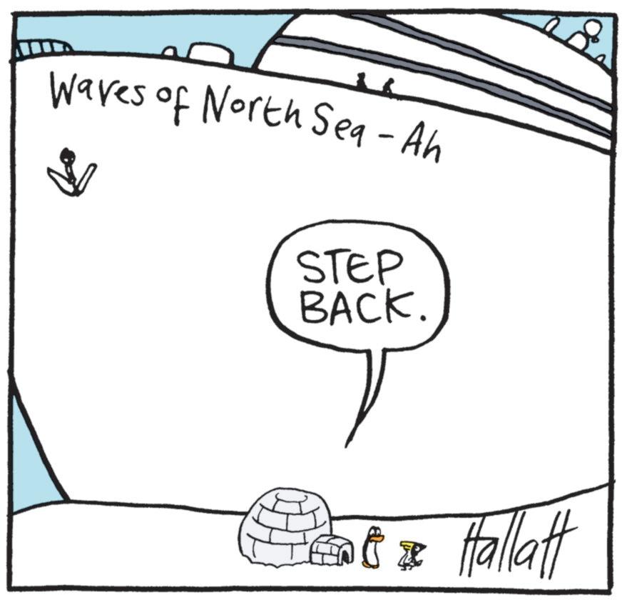 Line art OCR: Waves of North Sea - Ah STEP BACK. ? Hallatt Waves of North Sea - Ah STEP BACK . ? Hallatt