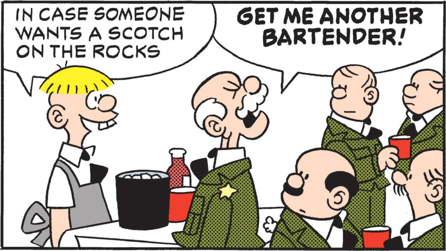 Animation OCR: IN CASE SOMEONE WANTS A SCOTCH ON THE ROCKS GET ME ANOTHER BARTENDER! & IN CASE SOMEONE WANTS A SCOTCH ON THE ROCKS GET ME ANOTHER BARTENDER ! &