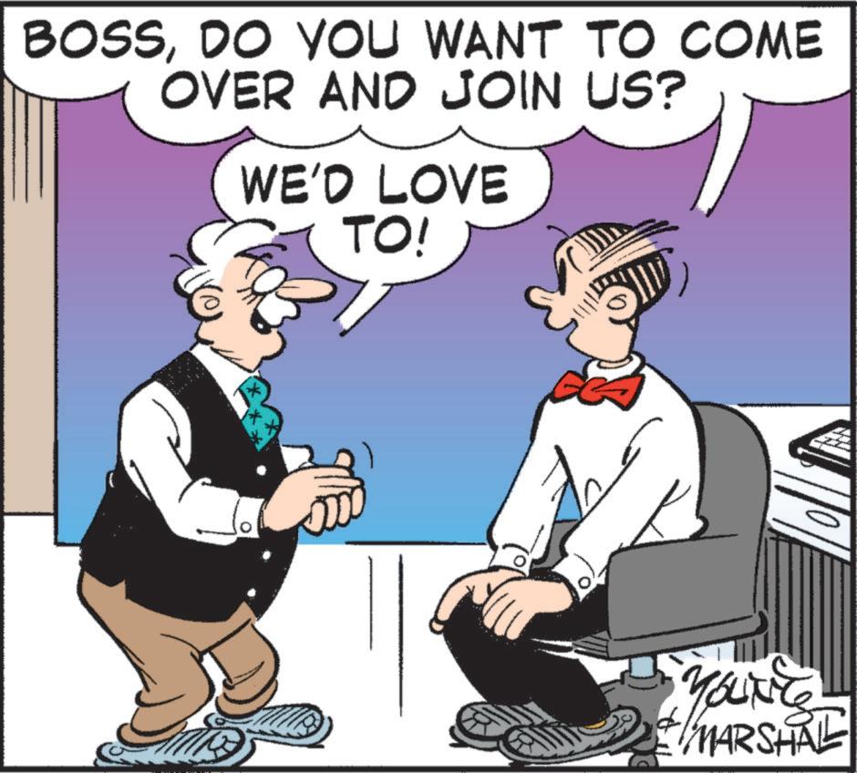 Hearing OCR: BOSSDO YOU WANT TO COME OVER AND JOIN US? WE'D LOVE TO! * YOUNGE MARSHAL BOSSDO YOU WANT TO COME OVER AND JOIN US ? WE'D LOVE TO ! * YOUNGE MARSHAL
