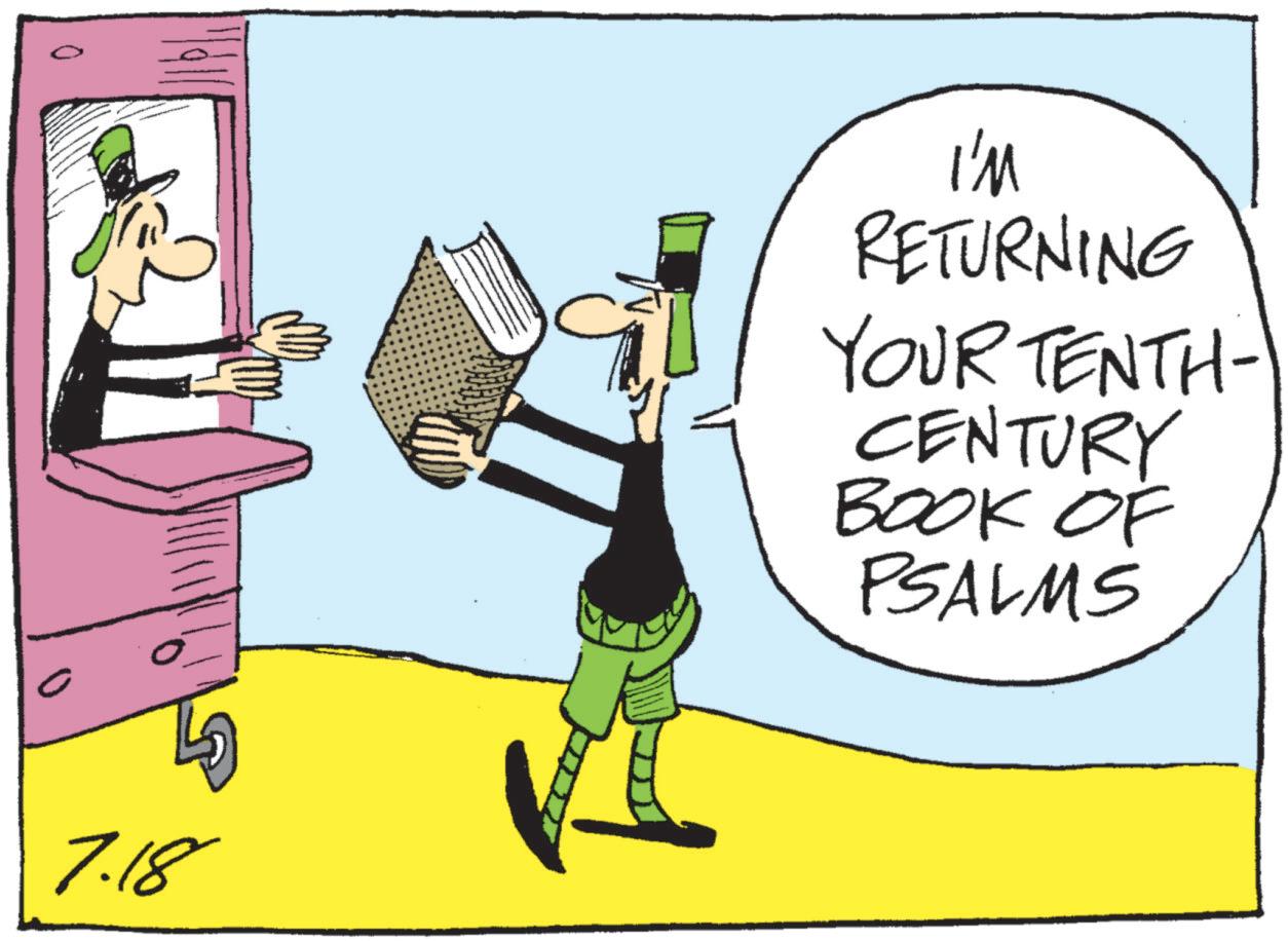 Photo caption OCR: 7.18 I'M RETURNING YOUR TENTH- CENTURY BOOK OF PSALMS 7.18 I'M RETURNING YOUR TENTH- CENTURY BOOK OF PSALMS