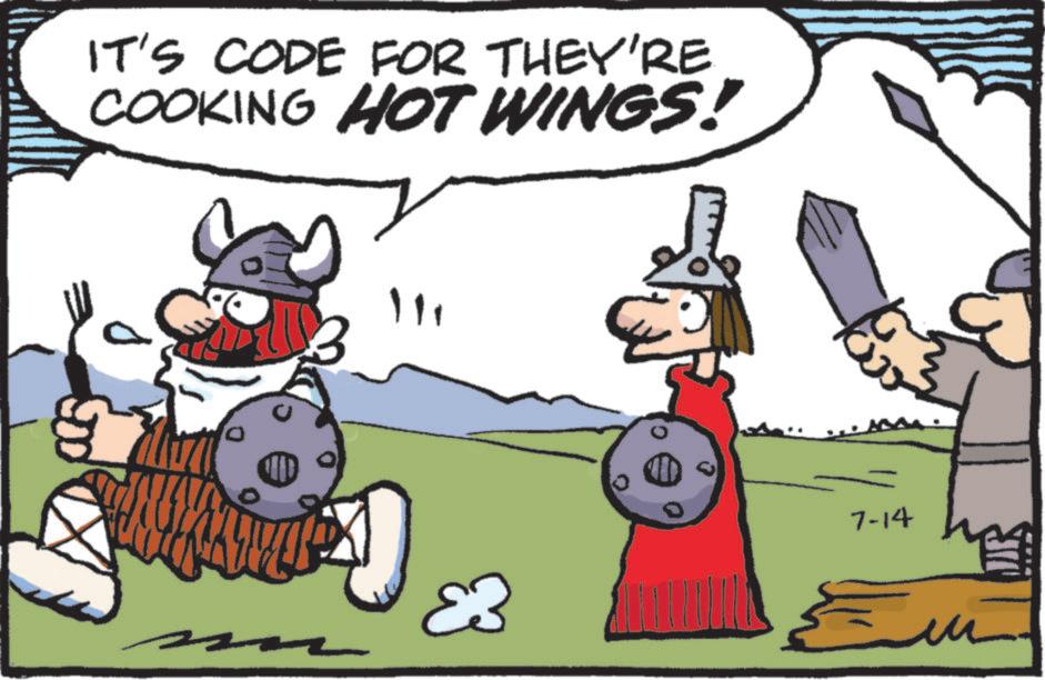 Graphics OCR: IT'S CODE FOR THEY'RE COOKING HOT WINGS! ???? 7-14 ??? ?? IT'S CODE FOR THEY'RE COOKING HOT WINGS ! ???? 7-14 ??? ??