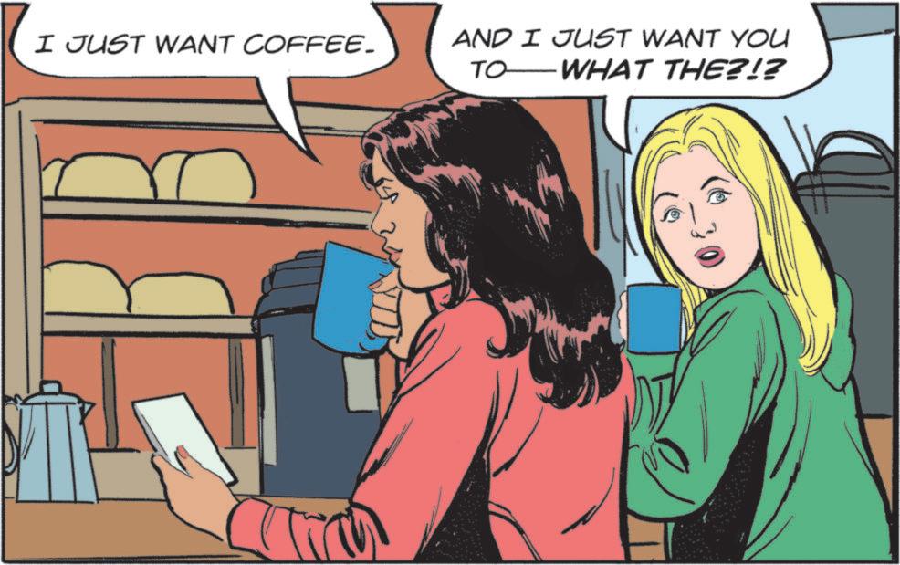 Fictional character OCR: I JUST WANT COFFEE. AND I JUST WANT YOU TO WHAT THE?!? I JUST WANT COFFEE . AND I JUST WANT YOU TO WHAT THE ? ! ?