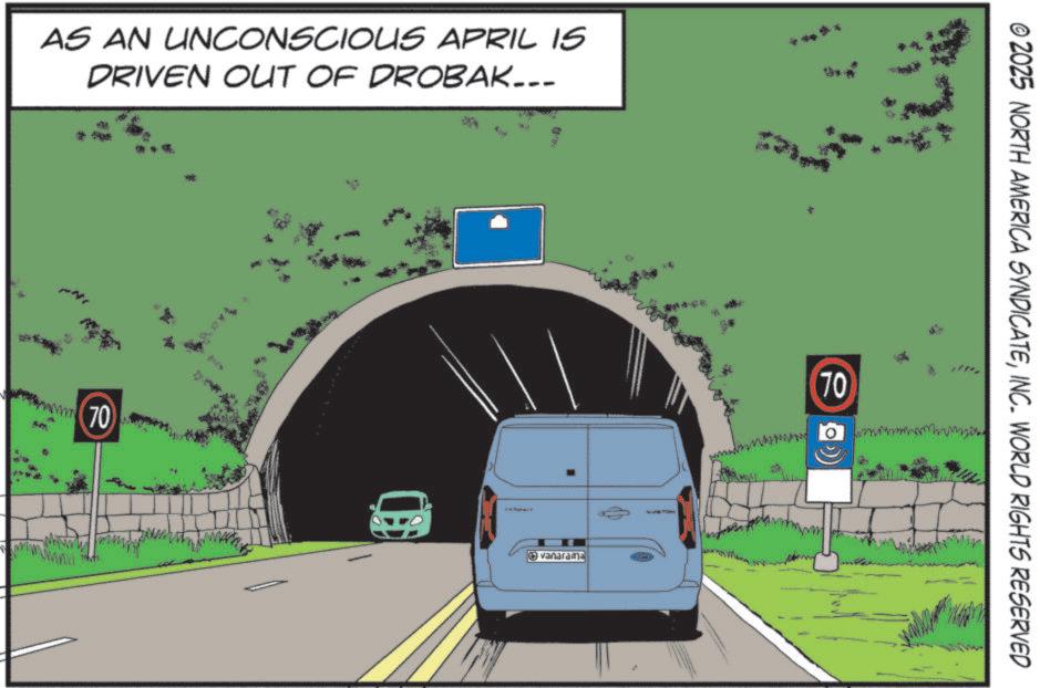 Sign OCR: AS AN UNCONSCIOUS APRIL IS DRIVEN OUT OF DROBAK... www.70 www COMPUED ? vanaraina 70 © 2025 NORTH AMERICA SYNDICATEINC. WORLD RIGHTS RESERVED AS AN UNCONSCIOUS APRIL IS DRIVEN OUT OF DROBAK ... www.70 www COMPUED ? vanaraina 70 © 2025 NORTH AMERICA SYNDICATEINC . WORLD RIGHTS RESERVED