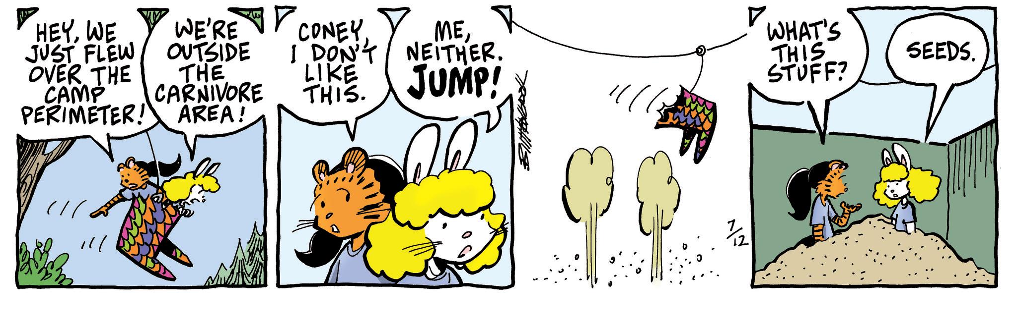 Fictional character OCR: HEYWE JUST FLEW WE'RE CONEYOVER THE CAMP OUTSIDE THE CARNIVORE I DON'T LIKE THIS. MENEITHER. WHAT'S JUMP! THIS STUFF? SEEDS. PERIMETER! AREA! (// ill ? N/V HEYWE JUST FLEW WE'RE CONEYOVER THE CAMP OUTSIDE THE CARNIVORE I DON'T LIKE THIS . MENEITHER . WHAT'S JUMP ! THIS STUFF ? SEEDS . PERIMETER ! AREA ! ( // ill ? N / V
