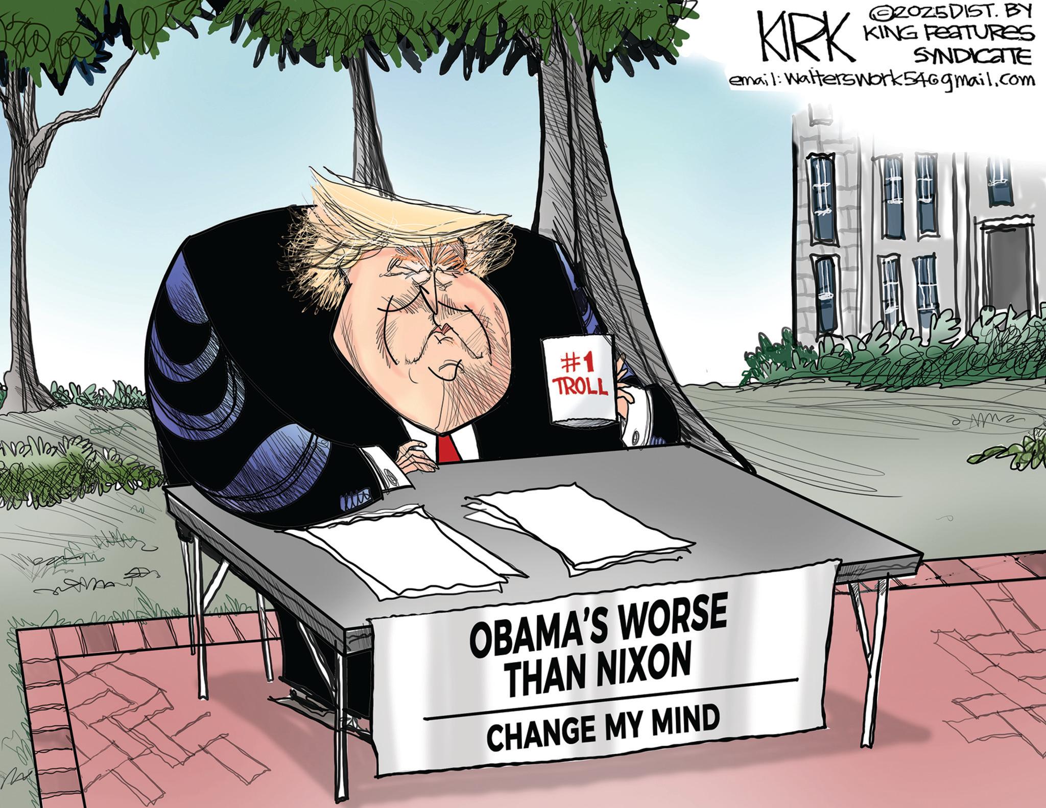 Fictional character OCR: AN #1 TROLL KIRK 20Z5DIST. BY KING FEATURES SYNDICATE email: Walterswork546gmail.com OBAMA'S WORSE THAN NIXON CHANGE MY MIND AN # 1 TROLL KIRK 20Z5DIST . BY KING FEATURES SYNDICATE email : Walterswork546gmail.com OBAMA'S WORSE THAN NIXON CHANGE MY MIND