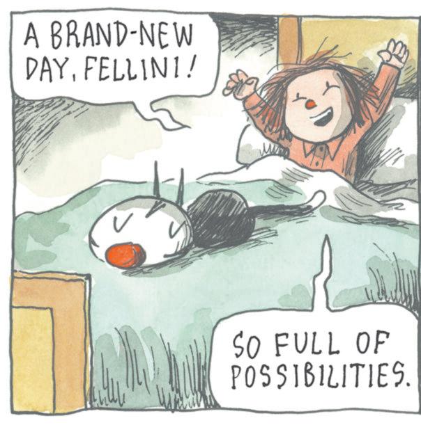 Animated cartoon OCR: www A BRAND-NEW DAYFELLINI! SO FULL OF POSSIBILITIES. www A BRAND - NEW DAYFELLINI ! SO FULL OF POSSIBILITIES .