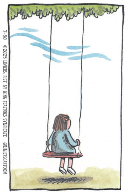 Handwriting OCR: 7-30 2025 LINIERSDIST. BY KING FEATURES SYNDICATE @LINIERSCARTOON 7-30 2025 LINIERSDIST . BY KING FEATURES SYNDICATE @LINIERSCARTOON