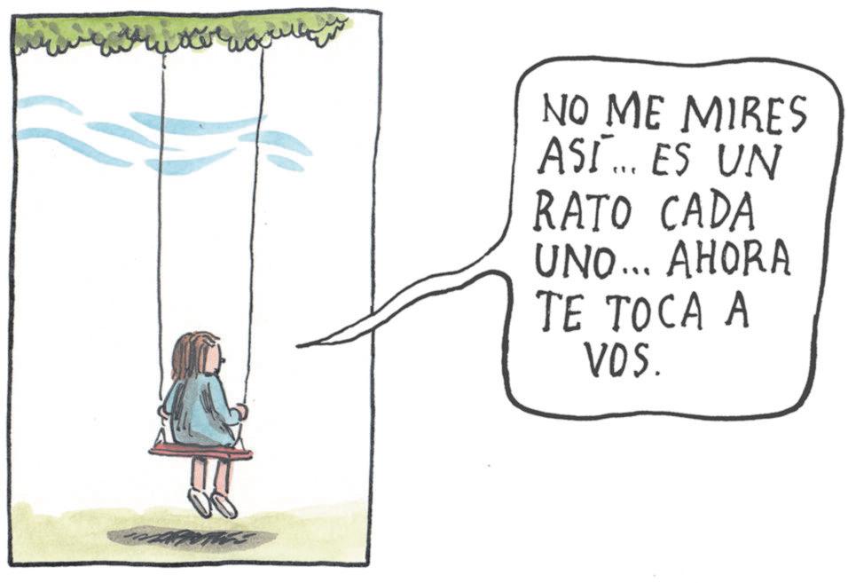 Line art OCR: NO ME MIRES ASI... ES UN RATO CADA UNO... AHORA TE TOCA A VOS. NO ME MIRES ASI ... ES UN RATO CADA UNO ... AHORA TE TOCA A VOS .