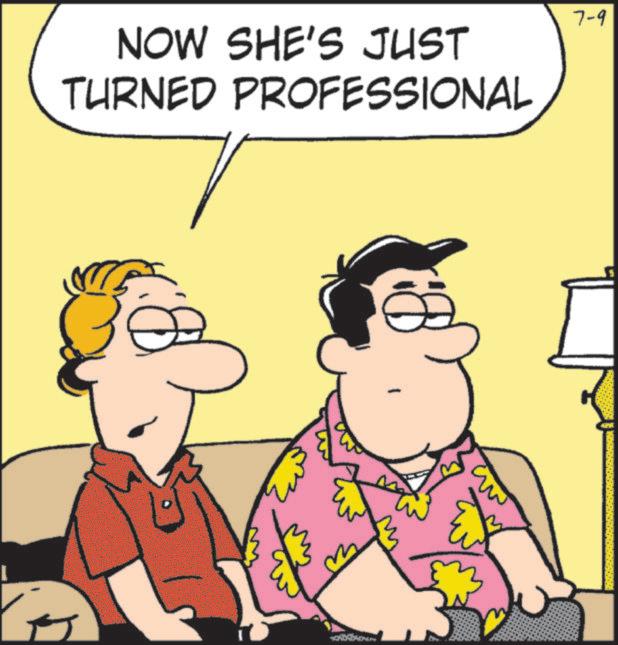 Comics OCR: NOW SHE'S JUST TURNED PROFESSIONAL 7-9 aw NOW SHE'S JUST TURNED PROFESSIONAL 7-9 aw