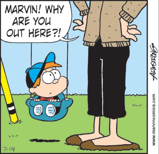 Pleased OCR: 7-14 ee www.marvincomics.com MARVIN! WHY ARE YOU OUT HERE?! USWAH unn 7-14 ee www.marvincomics.com MARVIN ! WHY ARE YOU OUT HERE ?! USWAH unn