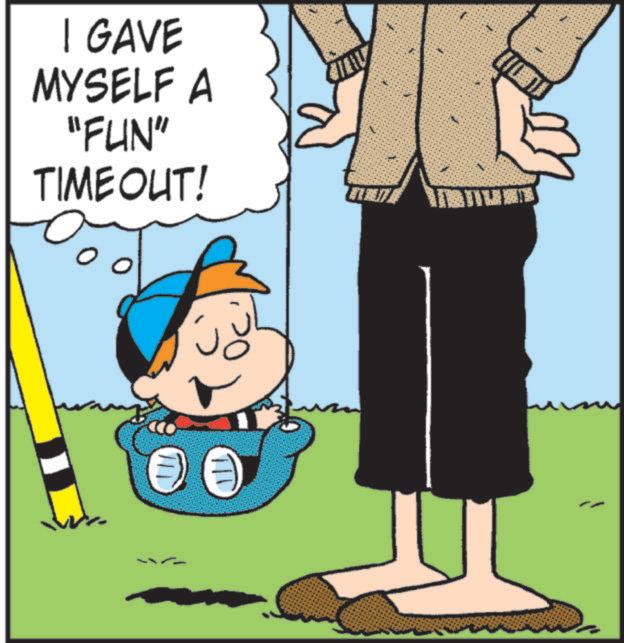Photo caption OCR: I GAVE MYSELF A "FUN" TIMEOUT! I GAVE MYSELF A " FUN " TIMEOUT !