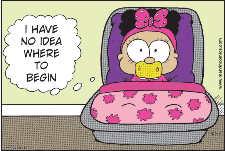 Child OCR: I HAVE NO IDEA WHERE TO BEGIN 0 0 www.marvincomics.com I HAVE NO IDEA WHERE TO BEGIN 0 0 www.marvincomics.com