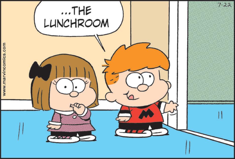 Clip art OCR: www.marvincomics.com ZZVZ ... THE LUNCHROOM 7-22 6 11 www.marvincomics.com ZZVZ ... THE LUNCHROOM 7-22 6 11