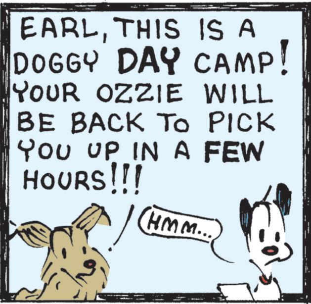 Working animal OCR: EARLTHIS IS A DOGGY DAY CAMP! YOUR OZZIE WILL BE BACK TO PICK YOU UP IN A FEW HOURS!!! HMM... EARLTHIS IS A DOGGY DAY CAMP ! YOUR OZZIE WILL BE BACK TO PICK YOU UP IN A FEW HOURS !!! HMM ...