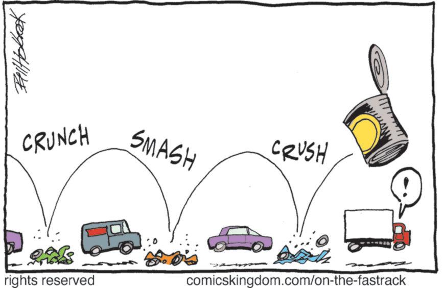 Kit car OCR: ???????? CRUNCH CRUSH SMASH rights reserved comicskingdom.com/on-the-fastrack ???????? CRUNCH CRUSH SMASH rights reserved comicskingdom.com/on-the-fastrack