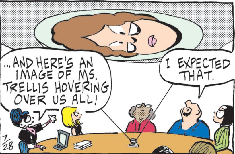 Debate OCR: ...AND HERE'S AN IMAGE OF MS. TRELLIS HOVERING OVER US ALL! I EXPECTED THAT. 28 ... AND HERE'S AN IMAGE OF MS . TRELLIS HOVERING OVER US ALL ! I EXPECTED THAT . 28