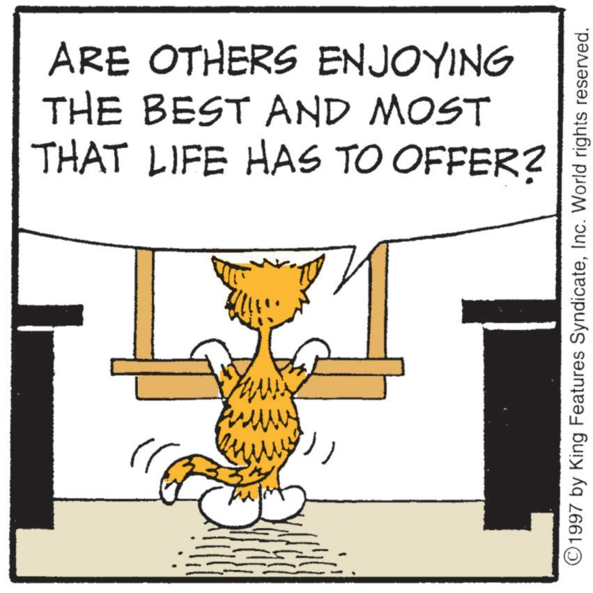 Tail OCR: ARE OTHERS ENJOYING THE BEST AND MOST THAT LIFE HAS TO OFFER? ©1997 by King Features SyndicateInc. World rights reserved. ARE OTHERS ENJOYING THE BEST AND MOST THAT LIFE HAS TO OFFER ? © 1997 by King Features SyndicateInc. World rights reserved .