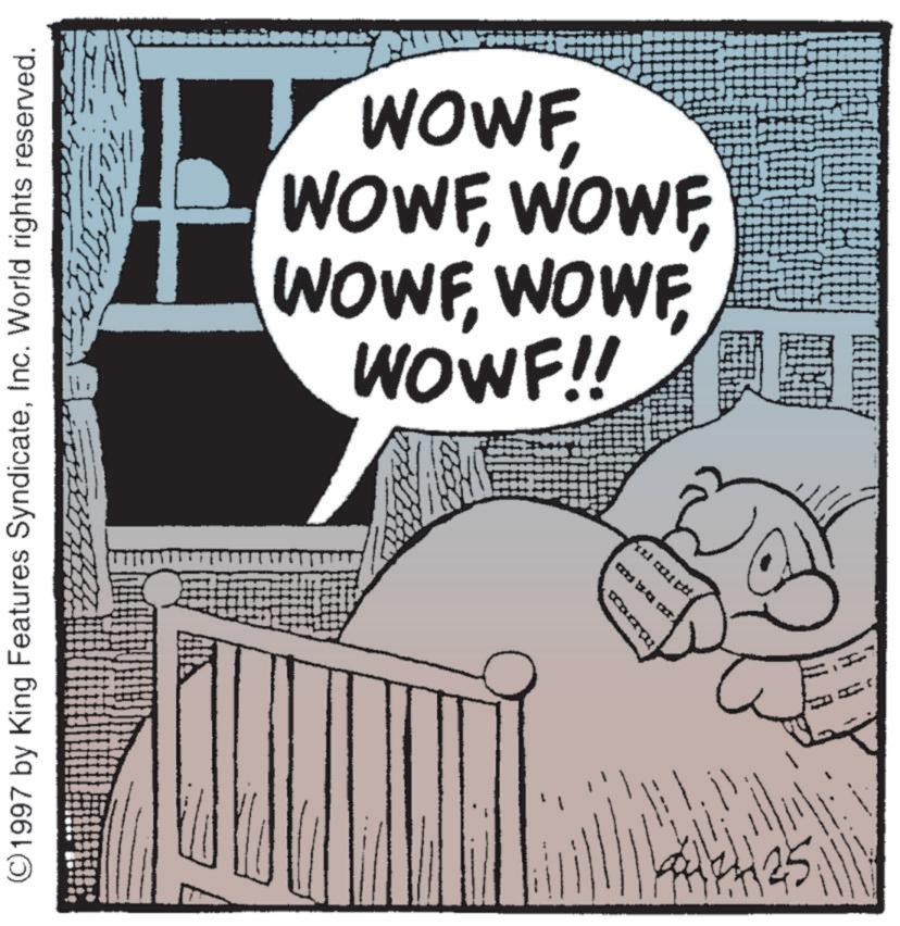Comics OCR: ©1997 by King Features SyndicateInc. World rights reserved. WOWF!! WOWFWOWF WOWF 25 © 1997 by King Features SyndicateInc. World rights reserved . WOWF !! WOWFWOWF WOWF 25