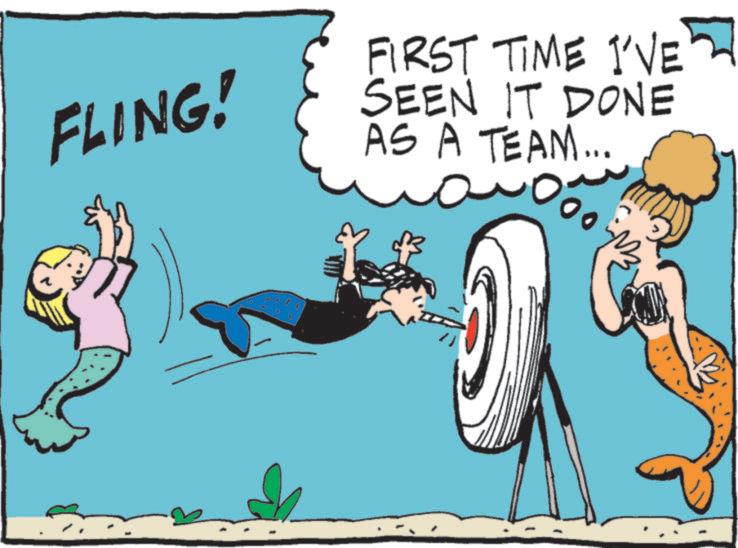 Clip art OCR: FLING! FIRST TIME I'VE SEEN IT DONE AS A TEAM... 00 FLING ! FIRST TIME I'VE SEEN IT DONE AS A TEAM ... 00