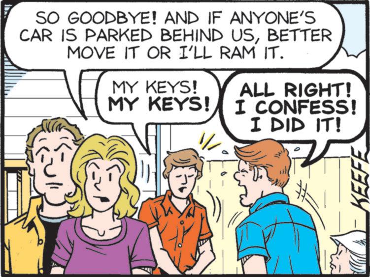 Animation OCR: SO GOODBYE! AND IF ANYONE'S CAR IS PARKED BEHIND USBETTER MOVE IT OR I'LL RAM IT. MY KEYS! ALL RIGHT! MY KEYS! I CONFESS! I DID IT! KEEFE SO GOODBYE ! AND IF ANYONE'S CAR IS PARKED BEHIND USBETTER MOVE IT OR I'LL RAM IT . MY KEYS ! ALL RIGHT ! MY KEYS ! I CONFESS ! I DID IT ! KEEFE