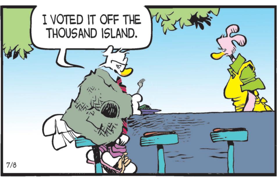 Fictional character OCR: 7/8 I VOTED IT OFF THE THOUSAND ISLAND. 7/8 I VOTED IT OFF THE THOUSAND ISLAND .