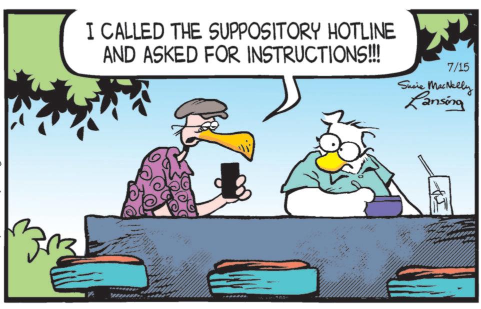 Graphics OCR: I CALLED THE SUPPOSITORY HOTLINE AND ASKED FOR INSTRUCTIONS!!! 7/15 Sucie MacNelly Lansing I CALLED THE SUPPOSITORY HOTLINE AND ASKED FOR INSTRUCTIONS !!! 7/15 Sucie MacNelly Lansing