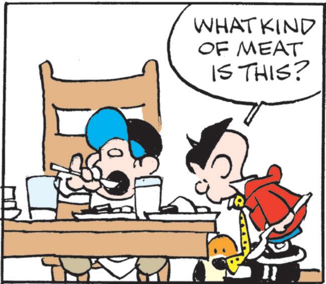 Animation OCR: = WHAT KIND OF MEAT IS THIS? = WHAT KIND OF MEAT IS THIS ?