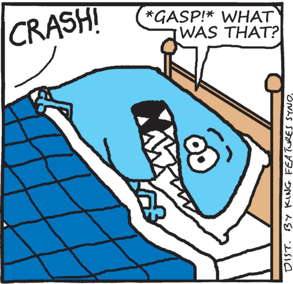 Graphics OCR: CRASH! *GASP!* WHAT WAS THAT? X 8) DIST. BY KING FEATURES SYND. CRASH ! * GASP ! * WHAT WAS THAT ? X 8 ) DIST . BY KING FEATURES SYND .