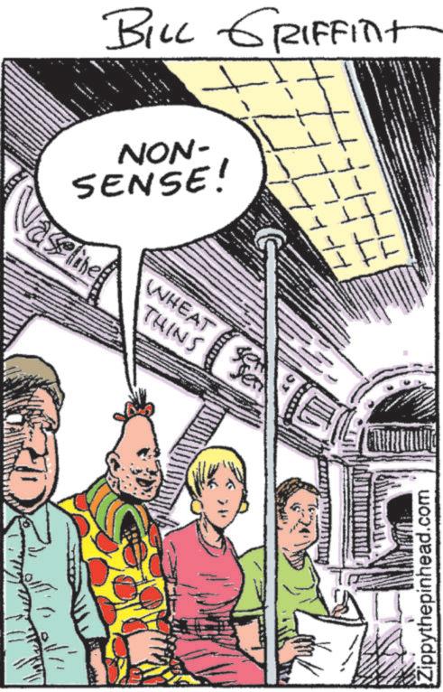 Comic book OCR: BILL GRIFFINT NON- SENSE! aseline WHEAT THINS Zippythepinhead.com BILL GRIFFINT NON- SENSE ! aseline WHEAT THINS Zippythepinhead.com