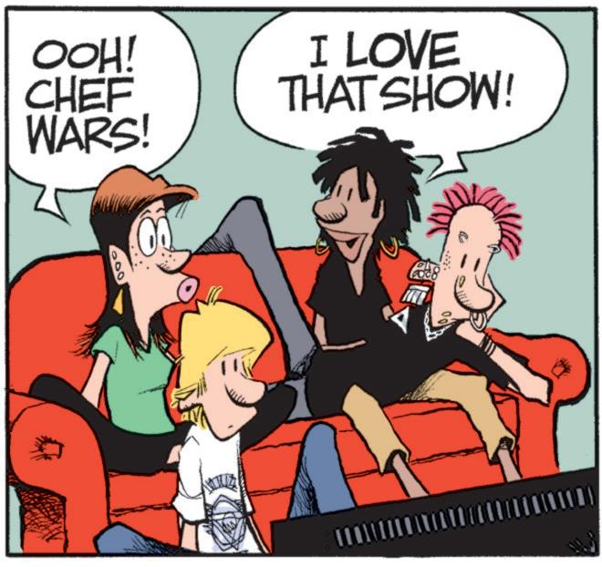 Photo caption OCR: 000 OOH! CHEF WARS! I LOVE THAT SHOW! 190 000 OOH ! CHEF WARS ! I LOVE THAT SHOW ! 190